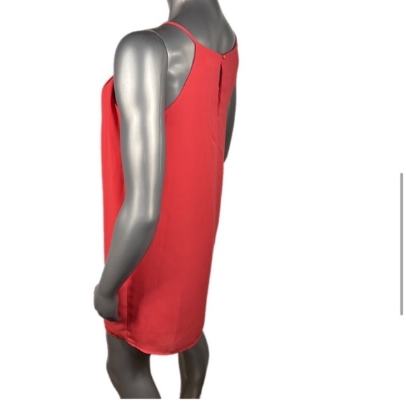 Monteau Dress Red Orange High Neck 
Midi Medium - Picture 6 of 9